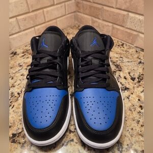 Nike Air Jordan 1 Low Retro in a Black Royal Toe Colorway Men 10/Women 11.5
